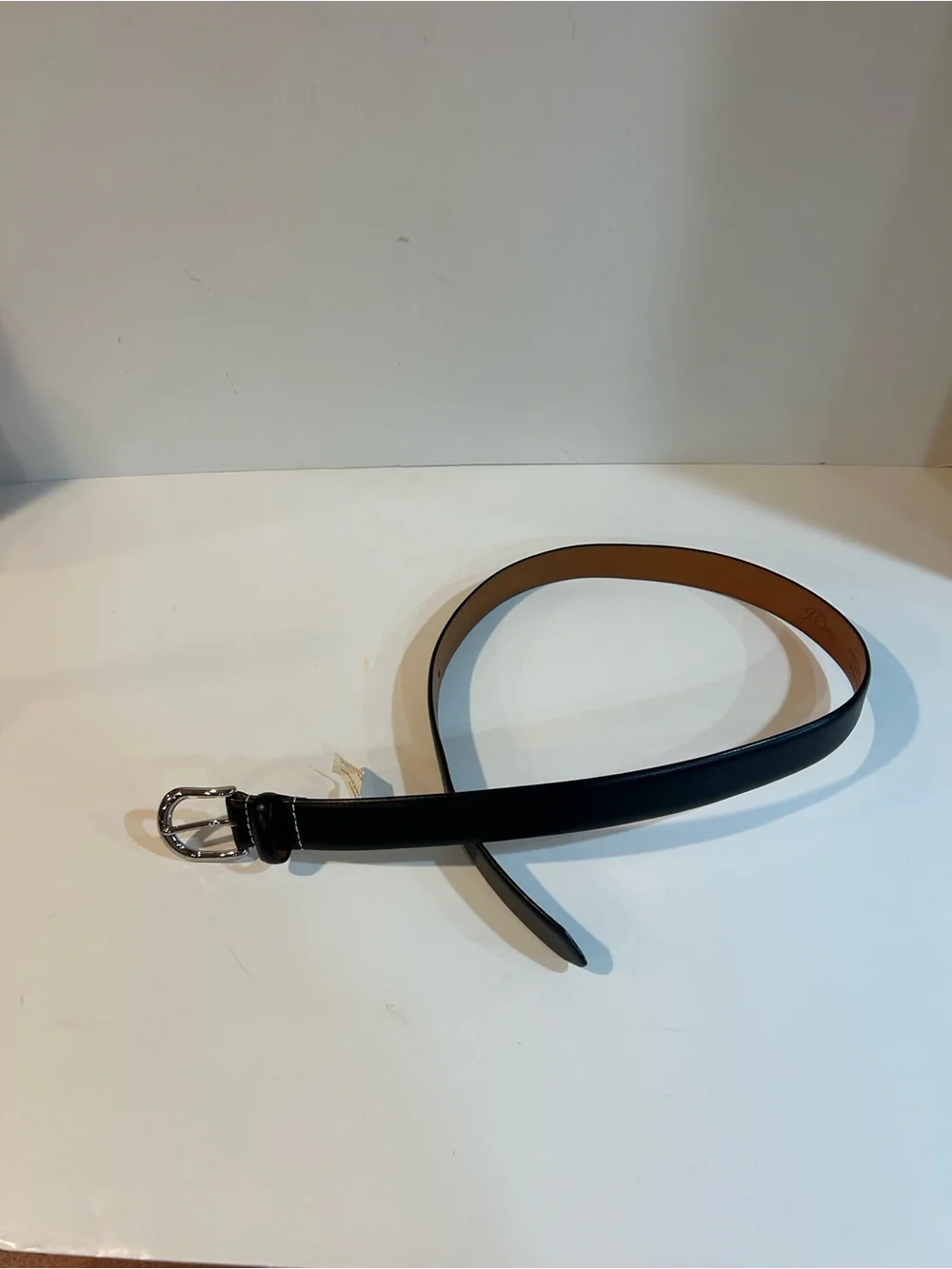 J Crew Leather Round Buckle Dress Belt